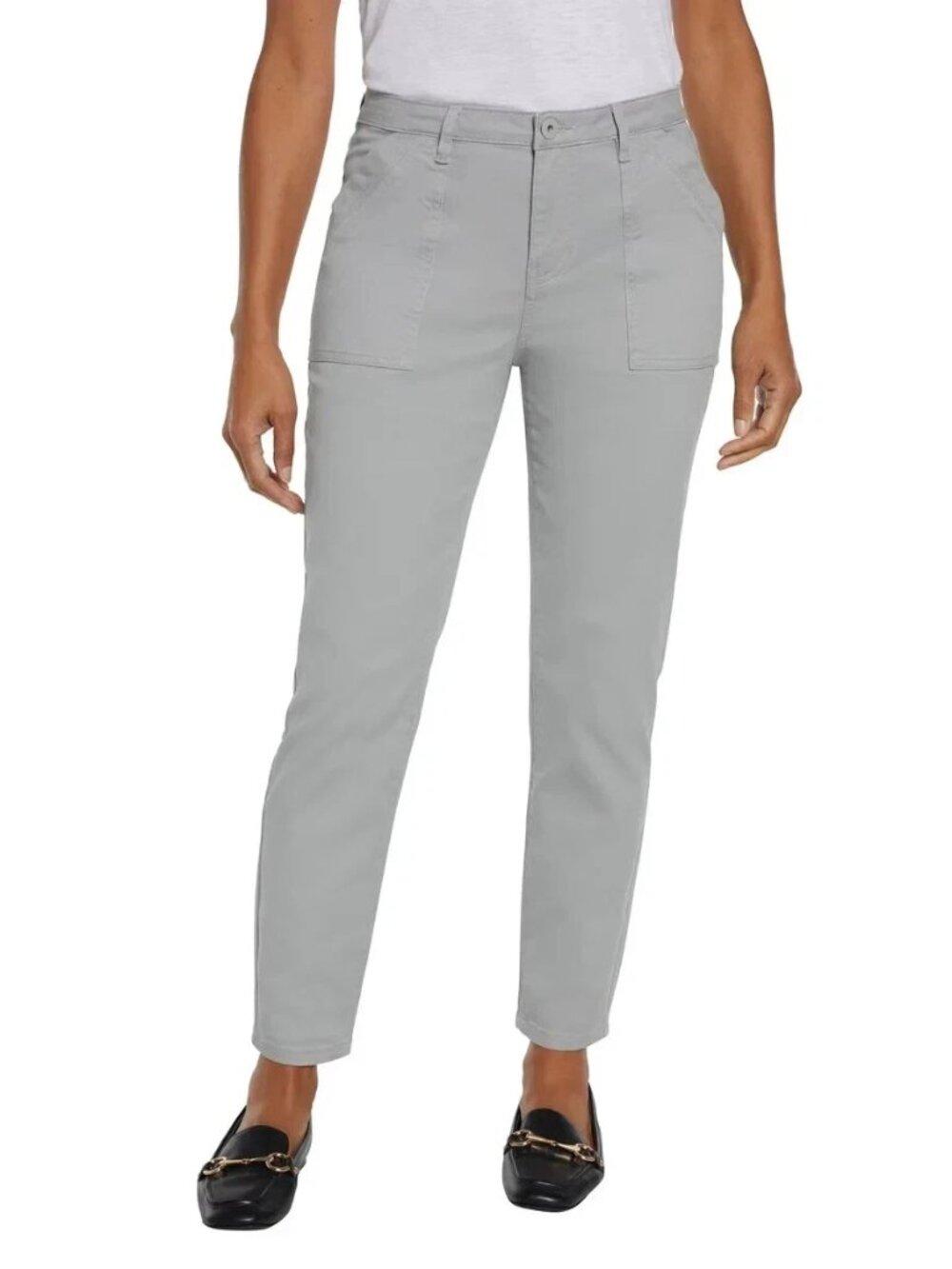 Banana Republic Ladies High Rise Twill Pant Gray, Size 4, New with Tag